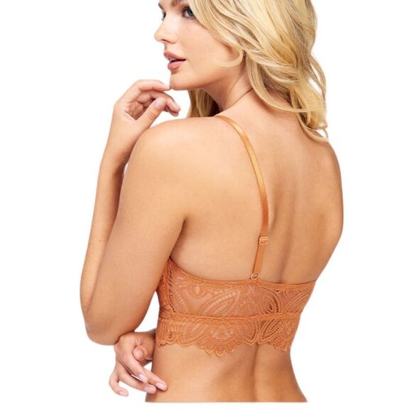 Frederick’s of Hollywood Haley All Over Lace Bralette Desert Sun NWT L - Picture 2 of 6